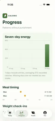 Calorie progress